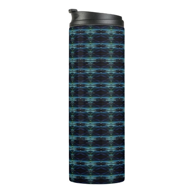 Bouteilles Isothermes Etoiles arc-en-ciel bleu vert, Motif Artdeco (Tourné sur la droite)
