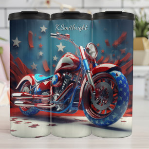 Bouteilles Isothermes Étoiles de moto patriotique 3D