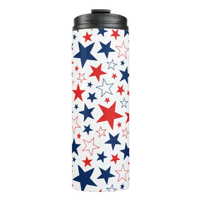 Bouteilles Isothermes Étoiles Patriotiques Thermiques Tumbler (Devant)