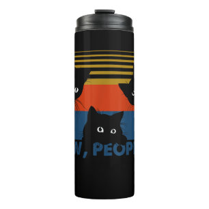 Bouteilles Isothermes Ew Personnes Retro Chat Funny Vintage Introverti