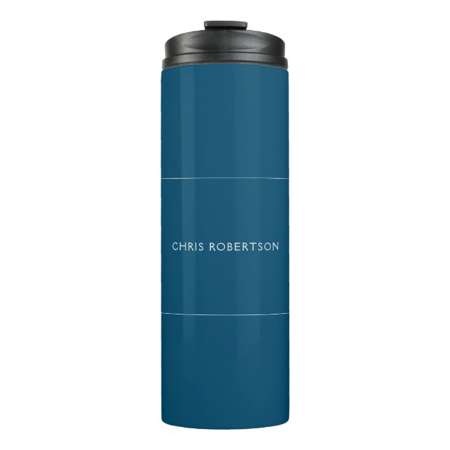 Bouteilles Isothermes Excellent Votre Nom Ocean Blue White Custom (Devant)