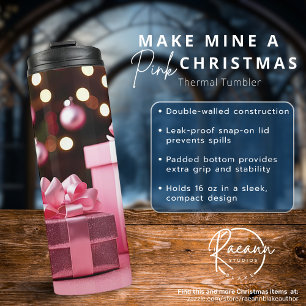 Bouteilles Isothermes Faites du mien un gobelet thermique de Noël rose