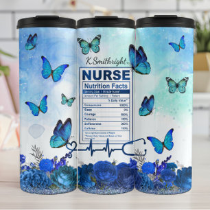 Bouteilles Isothermes Faits Nutritionnels Infirmière Papillon Bleu
