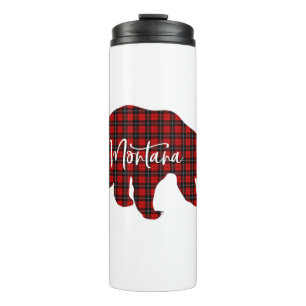 Bouteilles Isothermes Famille de pyjama de jumelage d'ours rouge Plaid M