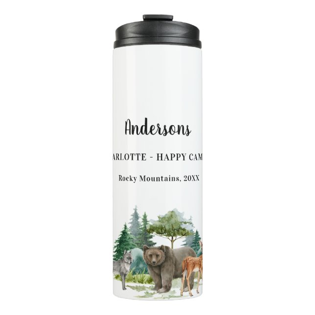 Bouteilles Isothermes Famille de vacances ours loup nom des animaux de l (Devant)