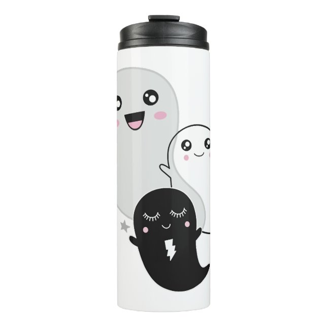 Bouteilles Isothermes fantômes mignons halloween kawaii (Devant)