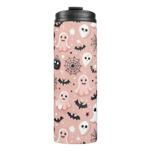 Bouteilles Isothermes Fantômes roses et Halloween Motif sans couture