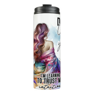 Bouteilles Isothermes Femme autonome Floral   Citations Inspirationnelle