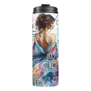 Bouteilles Isothermes Femme autonome Floral   Citations Inspirationnelle