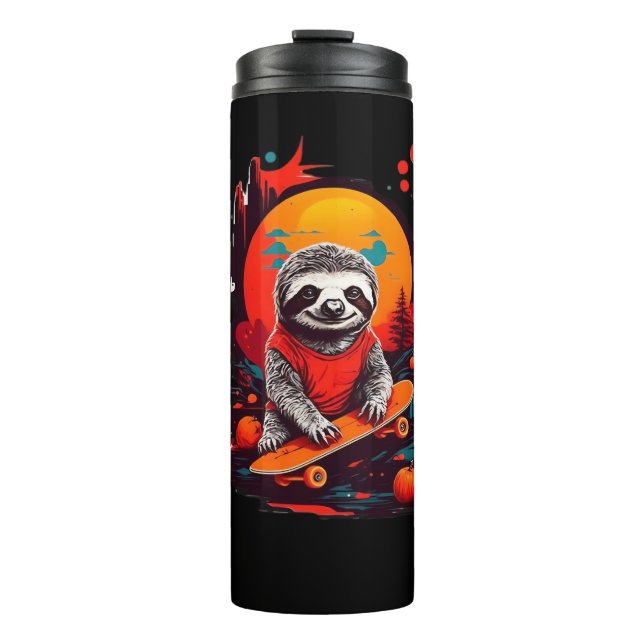 Bouteilles Isothermes Fente avec skateboard sur la nuit halloween Classi (Devant)