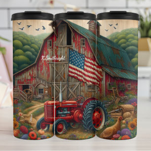 Bouteilles Isothermes Ferme Tracteur Barne American Flag