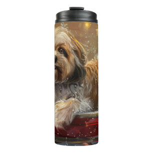 Bouteilles Isothermes Festive de Noël de chien Lhasa Apso
