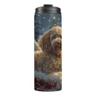 Bouteilles Isothermes Festive de Noël du chien de caniche