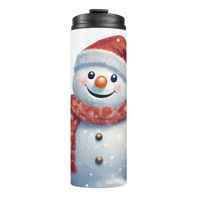 Bouteilles Isothermes Festive Snowman Thermal Tumbler - Parfait pour Chr (Devant)