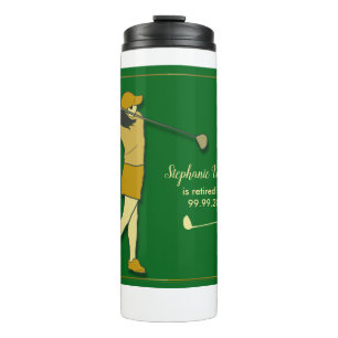 Bouteilles Isothermes Fête de golf de retraite de femmes Classique Vert 