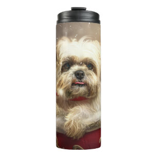 Bouteilles Isothermes Fête de Noël de Chien Malti Tzu
