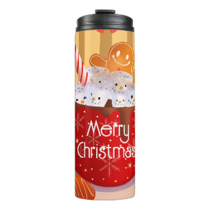 Bouteilles Isothermes Fêtes de Noël Hot Chocolat sur mesure