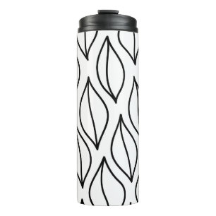 Bouteilles Isothermes feuilles Abstraits. Structure vintage. Mer dessiné