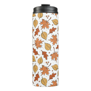 Bouteilles Isothermes Feuilles d'automne et Motif d'Acorns