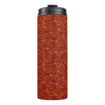 feuilles d'automne jaune motif sur brun