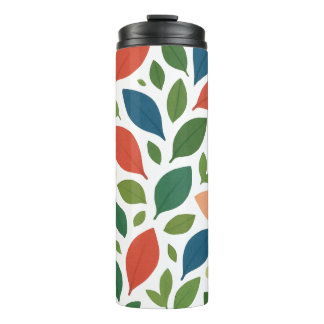 Bouteilles Isothermes Feuilles et fleurs colorées - Motif sans couture -