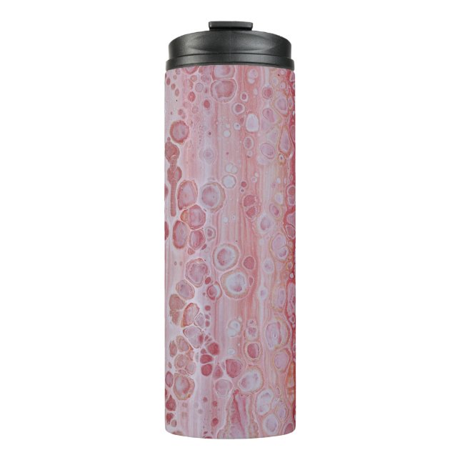 Bouteilles Isothermes Feuilles rouges et roses (Devant)