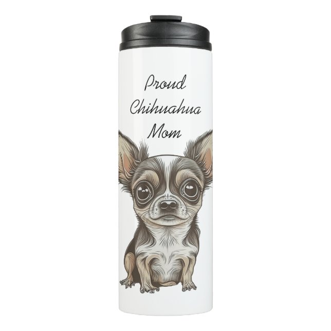 Bouteilles Isothermes Fier Chihuahua Maman | Chien drôle (Devant)