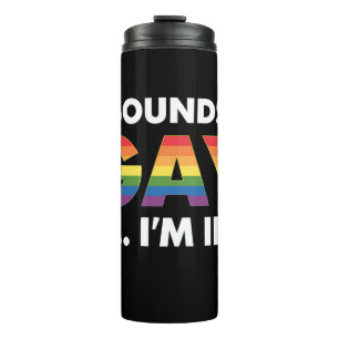 Bouteilles Isothermes Fièrement LGBTQ Arc-en-ciel, ça a l'air gay