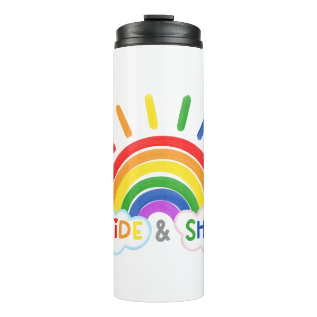 Bouteilles Isothermes Fierté et brillance LGBTQ+ Rainbow Sunrise Happy (Devant)