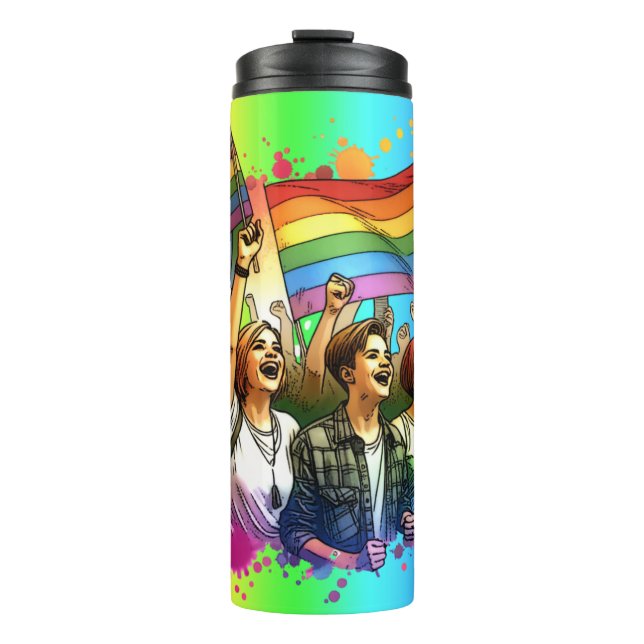Bouteilles Isothermes fierté | LGBTQIA + Personnes et drapeaux (Devant)