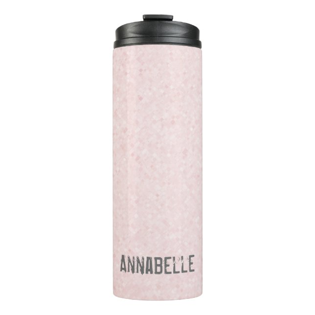Bouteilles Isothermes Fille chic brillant rose rose personnalisée (Devant)