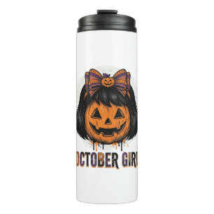 Bouteilles Isothermes Fille d'octobre Citrouille Arc Halloween Vecteur C
