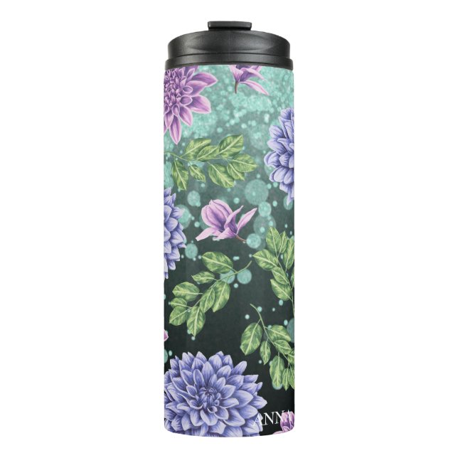 Bouteilles Isothermes *~* Fille succulente de Parties scintillant floral (Devant)