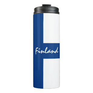 Bouteilles Isothermes Finlande Travel Mug, Drapeau patriotique finlandai