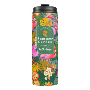 Bouteilles Isothermes Flamant rose Garden Vert foncé