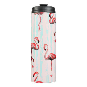 Bouteilles Isothermes Flamant rose motif transparent