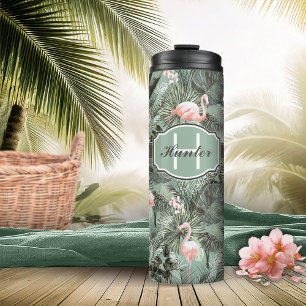 Bouteilles Isothermes Flamant rose Orchidée Tropical Motif Sage ID868
