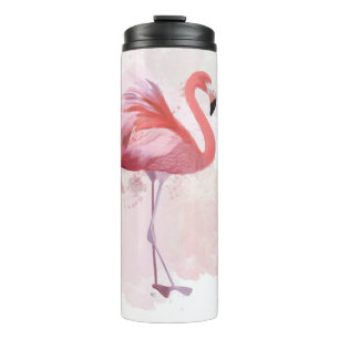 Bouteilles Isothermes Flamant rose pelucheux