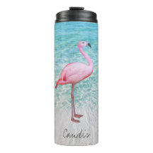 Flamant rose rose mignon Nom de plage Tropical Art