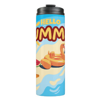 Bouteilles Isothermes Flamingo Thermique Tasse "Bonjour Été"