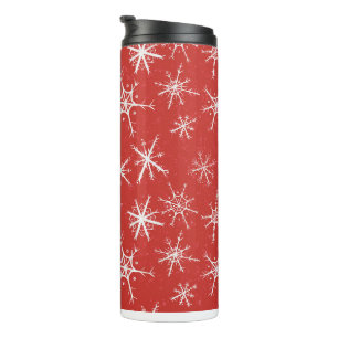 Bouteilles Isothermes Flammes de neige d'hiver sur rouge