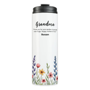 Bouteilles Isothermes Fleur florale colorée Bonne mère Gift Tumbler