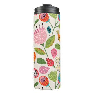 Bouteilles Isothermes Fleur folk vintage