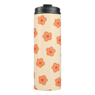 Bouteilles Isothermes Fleur Hippie Orange Peach Preppie