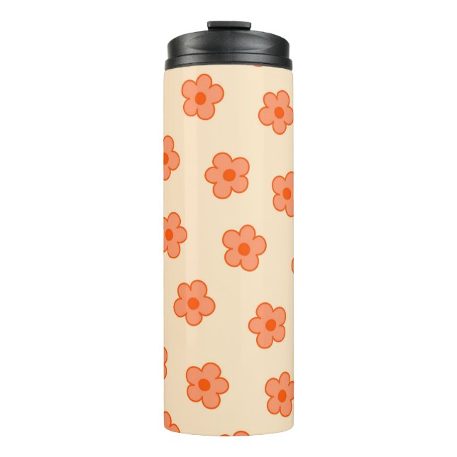 Bouteilles Isothermes Fleur Hippie Orange Peach Preppie (Devant)