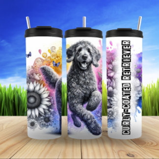 Bouteilles Isothermes Fleur lunaire de Retriever recouvert de boue