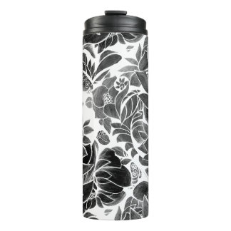 Bouteilles Isothermes Fleur noir et blanc