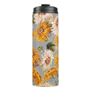 Bouteilles Isothermes Fleur tournesol ressort beau patchwork sans soudur