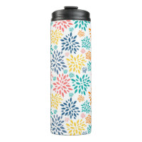 Fleurs abstraites colorées motif trituré lampe pil