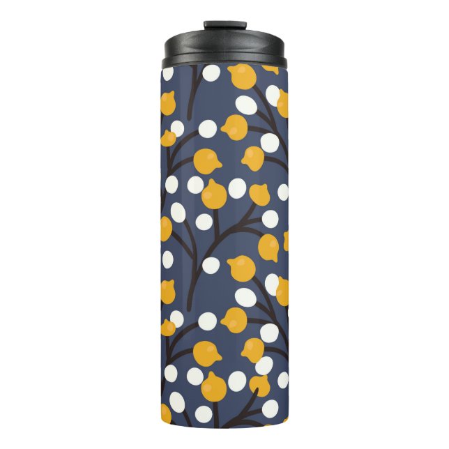 Bouteilles Isothermes Fleurs Abstraites et motif feuille (Devant)